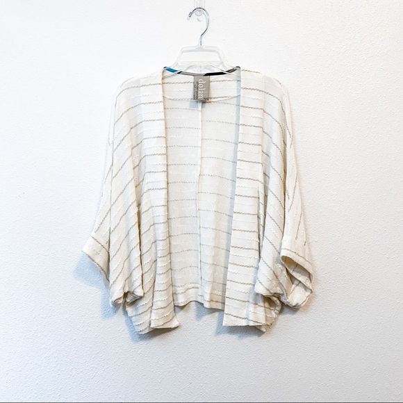 Anthro Dolan Graphite Striped Open Front Cardigan - Picture 2 of 6